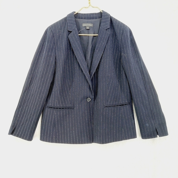 NEW Ann Taylor Black Pin Stripe Business Casual Office Academia P4631 - Picture 1 of 8